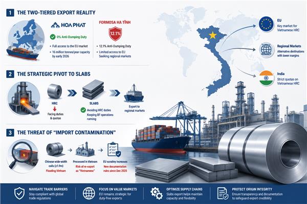 Vietnam’s Steel Export Strategy: Navigating Protective Barriers and Loophole Pressure